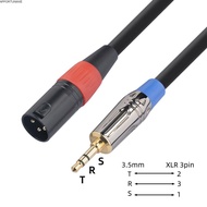 APPORTUNIAPY 3.5mm TRS to XLR Cable, Noise Reduction Lossless 3PIN XLR Male to 3.5mm Cable, Flexible