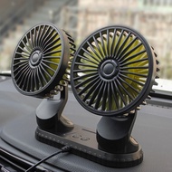 Car Strong Dual Fan Air Conditioning Double Booster Cooler 360° Desktop USB Mini Fan For Car Van Tru