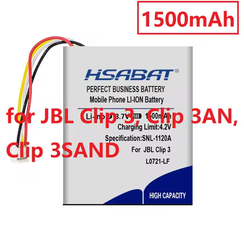 HSABAT 1500mAh Battery for JBL Clip 3, Clip 3AN, Clip 3SAND