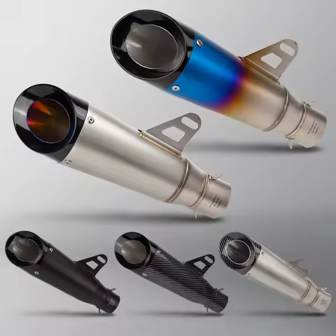 Motorcycle Exhaust Muffler 51MM Universal Motorbike Escape Tail Pipe For MT07 FZ09 ZX4RR R1M CB650R 