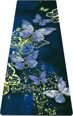 Extra Thick 6MM TPE Non-Slip Yoga Mat with Carrying Bag, 72x24 Inches for Fitness Exercises