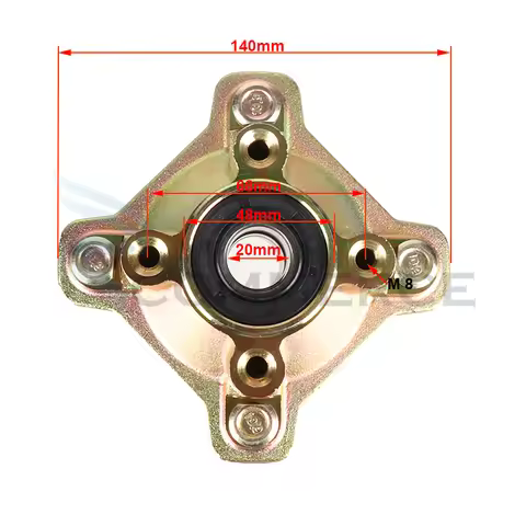 M10 Front Disc Brake Wheel Hub 110mm 4 Stud 20 20mm Fit Loncin LC 150cc 200cc 250cc ATV Quad 4x4 Go 