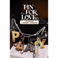POPMART Labubu V4 THE MONSTERS PIN FOR LOVE Series LETTER PENDANT  Cute handbag for girls as a gift