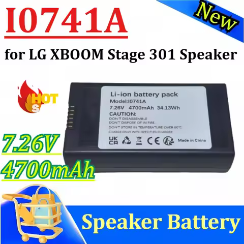7.26V 4700mAh Li-ion Replacement Battery Pack for LG XBOOM Stage 301 Speaker BP34A I0741A