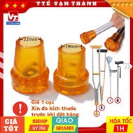 [ACCESSORIES] Clear Orange Lucass Crutches and Cane Rubber Base | Replacement for crutches, sticks, 