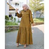 Aliyah dress gamis polos dan simple bahan toyobo