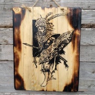 Kalimantan Dayak Painting, cafe, Hotel Wall Decoration about Indonesia