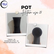 Tall Black Flower Pot size 25