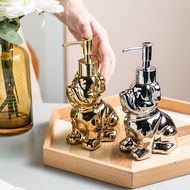 [JAFA] BRIC Luxury Gold Silver Ceramic Soap Dispenser Bear Shape Dog Luxury Gold Bear Dog Soap Dispe