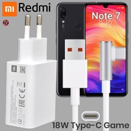 ที่ชาร์จ Redmi 18W Type-C เรดมี่ Note 7,7pro สเปคตรงรุ่น หัวชาร์จ Eu สายชาร์จ 6A เล่นเกม ชาร์จเร็ว ไว ด่วนแท้ 2เมตร รับประกัน 1ปี