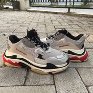 BALENCIAGA TRIPLE S "SILVER/BLACK/RED"