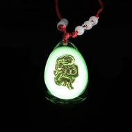 Kalung Model Giok Menyala Dalam Gelap Shio Buddha & Guan Yin / Kalung Tali Merah 12 Shio Tahun Lahir