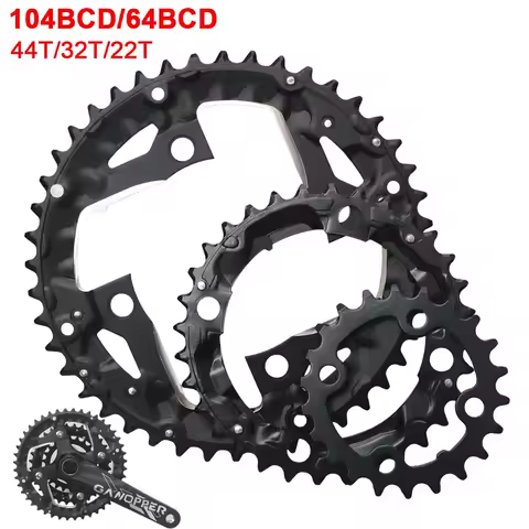 104BCD 64BCD Chainring 44T 32T 22T 7/8/9 Speed Crank Bike Crankset Chain Ring MTB Bike Chainwheel fo