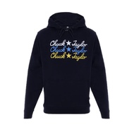 CONVERSE UNISEX STANDARD FIT PLACEMENT SCRIPT STAR NOVELTY HOODIE  - CONVERSE BLACK