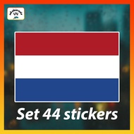 Set of 44 Dutch Flag Stickers (3 sizes) - MohinhgiayVN