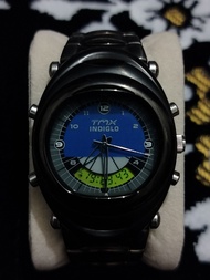 🇺🇸 RARE TIMEX TMX MEN'S QUARTZ BLUE DIAL ANALOG DIGITAL Watch 🇺🇸 มือสอง​  สภาพ​ใหม่
ของแท้ เดิมๆทั้งเรือน ( สแตนเลส )