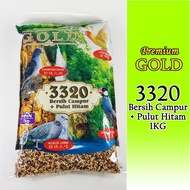 Premium gold 3320 bird food 1kg (makanan burung)