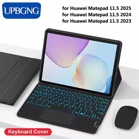 Touch Backlight Keyboard Case for Huawei MatePad 11.5 2025 Wireless Bluetooth Keyboard Mouse Cover f