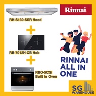 [RB-7012H-CB Cooker Hob RH-S139-SS Hood RBO-5CSI Built In Oven] RINNAI ALL IN ONE DEAL