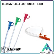 Infant Feeding Tube/Ryles Tube 6/8/10FG / Suction Catheter Finger Tip Control with Closure Cap 8/10/