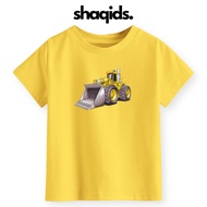 Boys' Short Sleeve Bulldozer Backhoe T-shirt Ages 1-10 Years