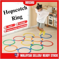 Children Hopscotch Ring Jump Juggling Hoop Set Circles Rings Outdoor Sports Game Mainan Lompat 跳格子