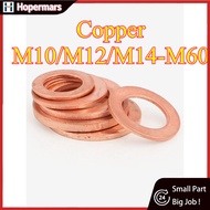 Copper flat gasket, marine watch flat gasket, sealing gasket, pure copper metal screw flat gasket M1
