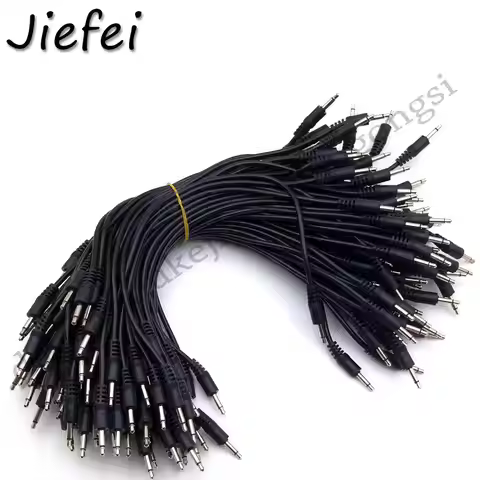 8pcs 19cm 30cm 50cm 100cm Nickel 3.5mm 1/8" Male Mini Plug To Male Monaural Mono Audio Extension Cab