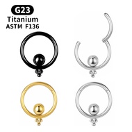 ASTM F136 Titanium Helix Piercing Tragus Nose Rings Cartilage Earrings Septum Women Septum Hinge Seg