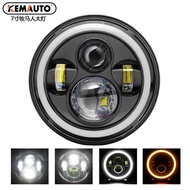 23cm Wrangler Headlight 4 Beads Full Circle Aperture Harley Motorcycle Headlight 7 Inch Modified led