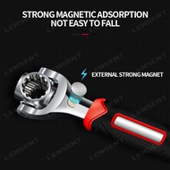 Lensent 52 in 1 Multi-functional Wrench Set Hardware Tools 8 In 1 Direction Rotating Multi Head Wren