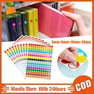 40 Sheet/Set Coloured Dot Stickers Circle Price Stickers 6mm 8mm 10mm 20mm Round Color Coding Labels