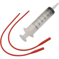 Lamb Feeding Syringe with 2 Red Tube 60ml Reusable Drench Goat Syringe for Lamb Dog Sheep Piglet Rab