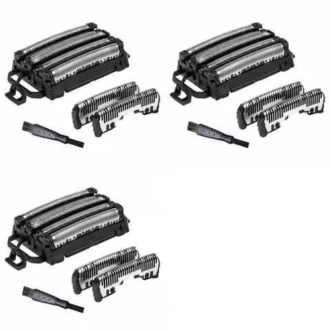 【BEST WISHES】3X WES9032P Shaver Replacement Outer Foil And Inner Blade Set For Panasonic ARC5 5-Blad