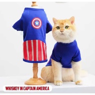 CAPTAIN AMERICA - Captain America Animal Cosplay Costume - Dog Cat Animal Clothes