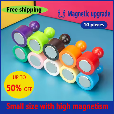 10 Pcs Fridge Magnets Super Strong Magnets Neodymium Magnet Pushpins Sucker Thumbtack Magnetic Push 
