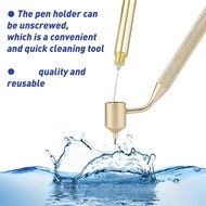 0.4/0.7mm Slanting Fine Line Writer Pen Aluminum Detailing Fluid Writer Pen Pen for Rock Chips 2 Pcs