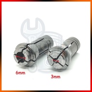 Collet Chuck 6mm and 3mm for Air Die Grinder Air Tool Polishing Sanding Mesin Porting Tool Mesin Kor