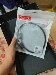 todn 7n碳纖維單晶銅同鍍銀AUX線3.5對3.5，50cm長，6.5 mm粗