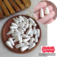 Light Pearl Acrylic Drop Shape