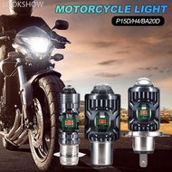 LOOKSHOW Motorcycle LED Len Projector Headlight H4 BA20D P15D Scooter Motorbike Lens Light Bulb DRL 