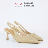 Cillie Slingback Women's High Heels Pointed Toe Stiletto Heel 7p Elastic Straps Elegant Office Party