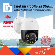 Carecam Pro 5MP 2.5K / 3MP 1296p Weatherproof Outdoor PTZ Speed Dome Wireless Wifi Smart IP CCTV Camera