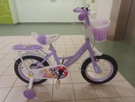 14吋 兒童單車 公主單車 鋁圈+閃光輔助輪 498元，紫/粉色。  另有12吋448元，16吋548元，18吋588元 bbcwpbike kids bike