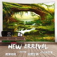Hanging Painting Tapestry diy Beach Fixed Wall Chart Comes to the Woods 3d Landscape Stream Print To