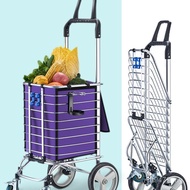 Grocery Shopping Silent Shopping Cart Wheel Cart Foldable Small Wheel Bearing Pull Trolley Stair Cli