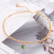 Hyl Jewelry 12A Titanium Gelang Kaki Wanita Emas Muda Perak Asli Dewasa Anti Karat Silver Kerincing