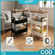 3-Tier Trolley Cart Side Table Coffee Table Storage Rack Organizer Modern Rust-Proof Easy to Move
