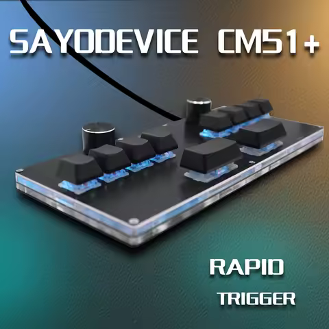 CM51 SayoDevice OSU DJ MAX OUTEMU/Gateron Switches Rapid Trigger Magnetic Switches Keyboard With Kno