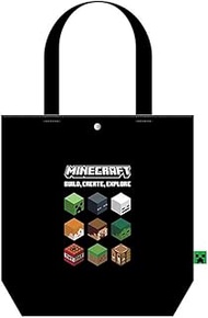 MCT-TT-BK Minecraft Tote Bag, Black, H14.4 x W13.8 x D3.1 inches (365 x 350 x 80 mm)